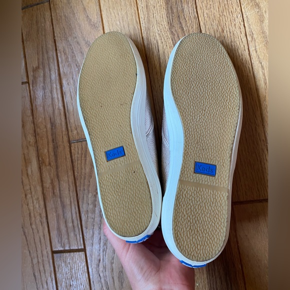 ✨RARE✨ EUC Kate Spade Bridal KEDS Womens Shoes - Rose Gold Size 9.5 - Picture 2 of 6